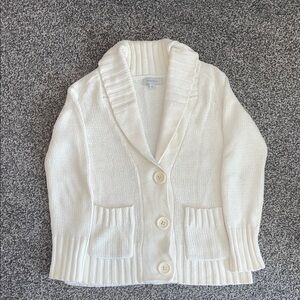 Merona Cream Knit Button Front Shawl Collar Cardigan Sweater Size Small